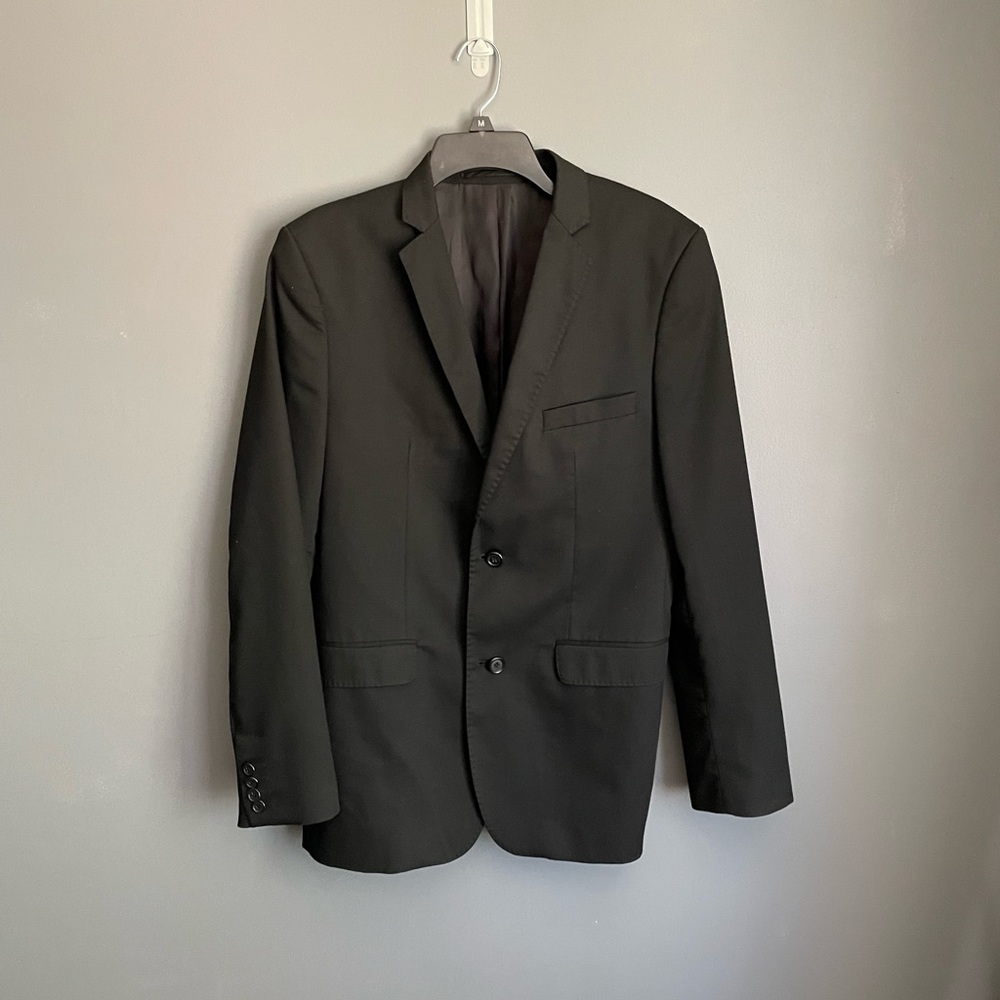 Zara Mens Black Two Button Blazer Size 40R